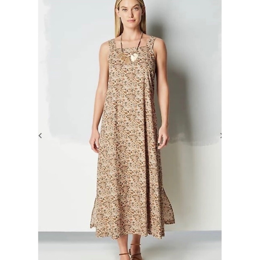 J.Jill PureJill Voile A-Line Midi Dress  Size‎ Small Bohemian Beach Summer